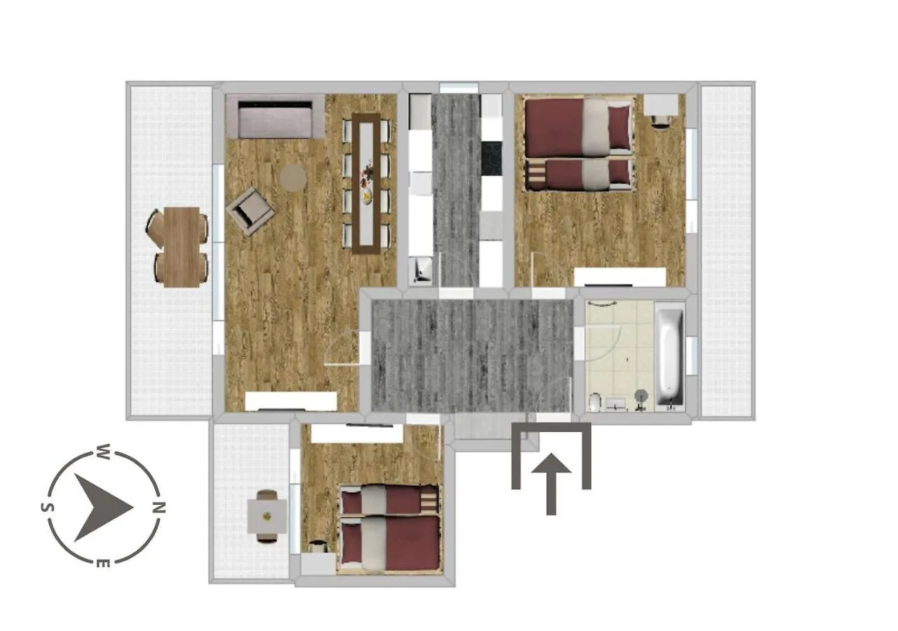 דירות אובראו Stylish And Modern - Alm-Flat-Vacation